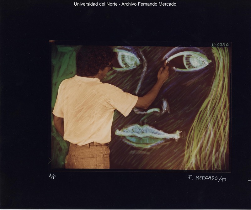 José Sierra "pintando"<br />
